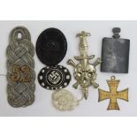 German etc selection of various Badges, etc. Noted Black Wounds Badge. (7 items)