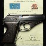 Mauser HSc Semi-Automatic Pistol, Calibre 7.65mm. Manufactured in Nazi Germany and later. (HSc =