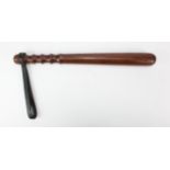 Police Truncheon (wooden) - North Eastern Railway stamped N.E.R. 131, (possibly WW1 period)