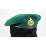 Royal Marine beret with leather sweatband and Kings crown hat badge, early post WW2.