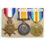 1915 Star Trio to 2195 Pte J McVicar R.Highrs. (3)