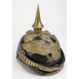 Prussian Officers Dragoon Pickelhaube, Model 1860. With cruciform top and removable spike (inner