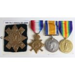 1915 Star Trio to 5466 Pte C Guthrie 2-Sco H. Plus cap badge. (3)