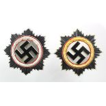 German cross in gold and cross in silver makers marked with four rivets both good copies.