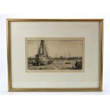 Leonard Russell Squirrell (1893-1979). Etching, depicting 'The Orwell at Ipswich', signed in
