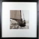 Ben Wood. Yachting interest. Trowbridge Gallery. B&W Photographic print of J-Class Yacht Race crew