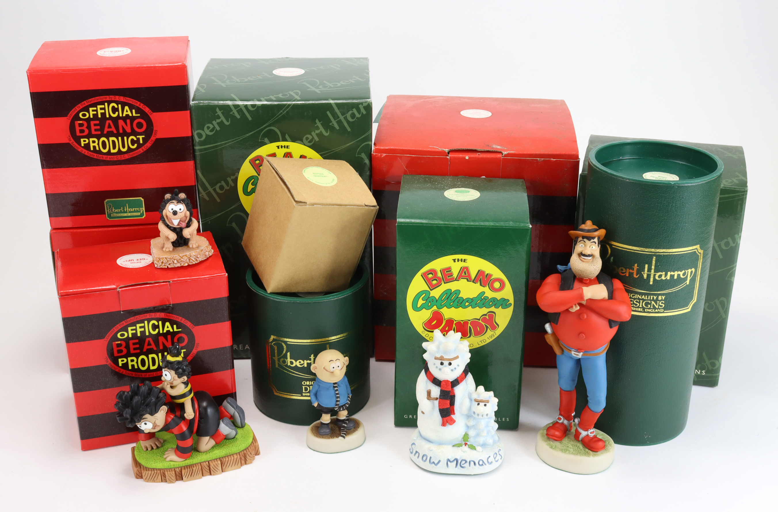 Robert Harrop. Ten boxed Beano & Dandy figures by Robert Harrop, comprising Dennis the Menace 50th