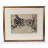 Leonard Russell Squirrell (1893-1979). Etching, titled 'The Top of the Street, Kersey, Suffolk' &