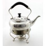 Silver Teapot with stand and burner. Teapot Hallmarked Birmingham 1924. Stand and burner both