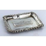Scottish interest. Small silver tray/ ashtray, made for the 1901 Glasgow International Exhibition,