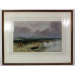 R. Andrea Framed watercolour 'On the river Alde, Suffolk, 1896' written on reverse.