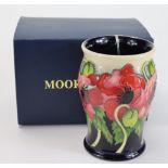 Moorcroft. 'Yeats Poppy' Vase by Kerry Goodwin (2018). Limited edition 33/50.First Quality. Boxed.