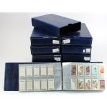 Large collection of approx 140 complete sets of cigarette cards contained in 11 Nostalgia albums