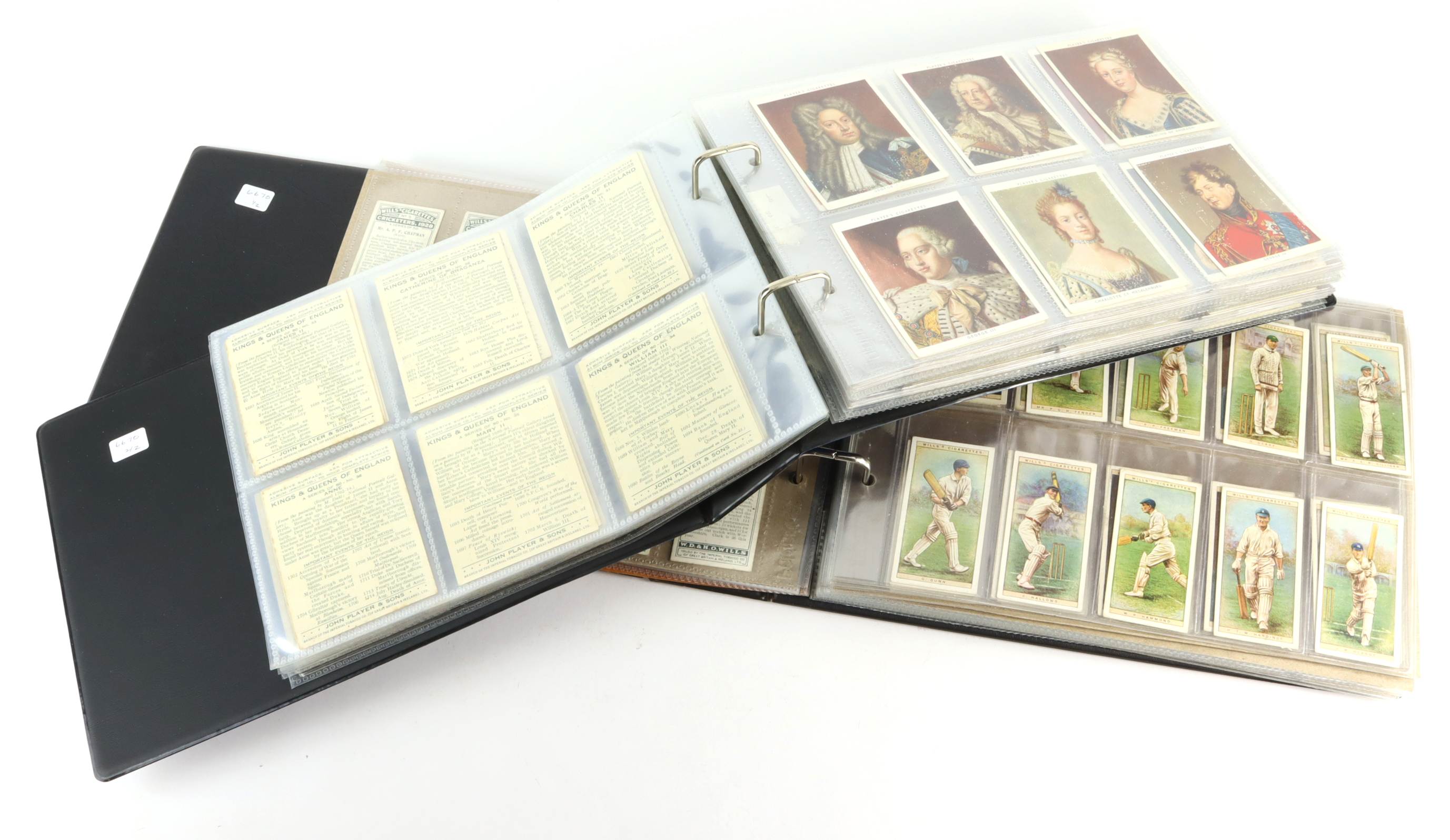 Collection of approx 25 complete sets contained in 2 modern albums, sets from Player's & Will's &