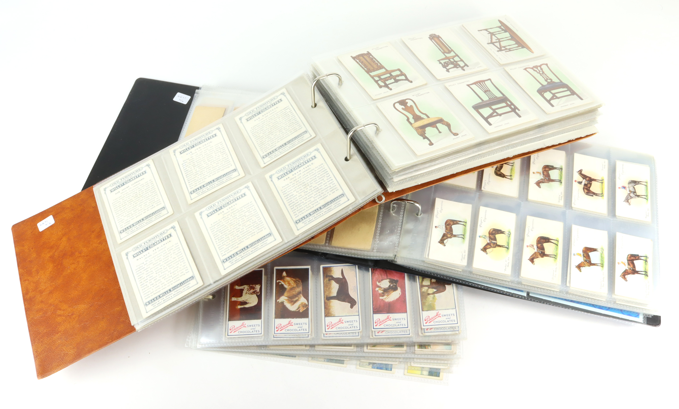 Collection of approx 28 complete sets & 1 part set contained in 2 modern albums & some loose