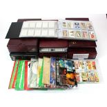 Large box including approx 75 mostly cigarette card sets (not checked) in modern albums and loose,