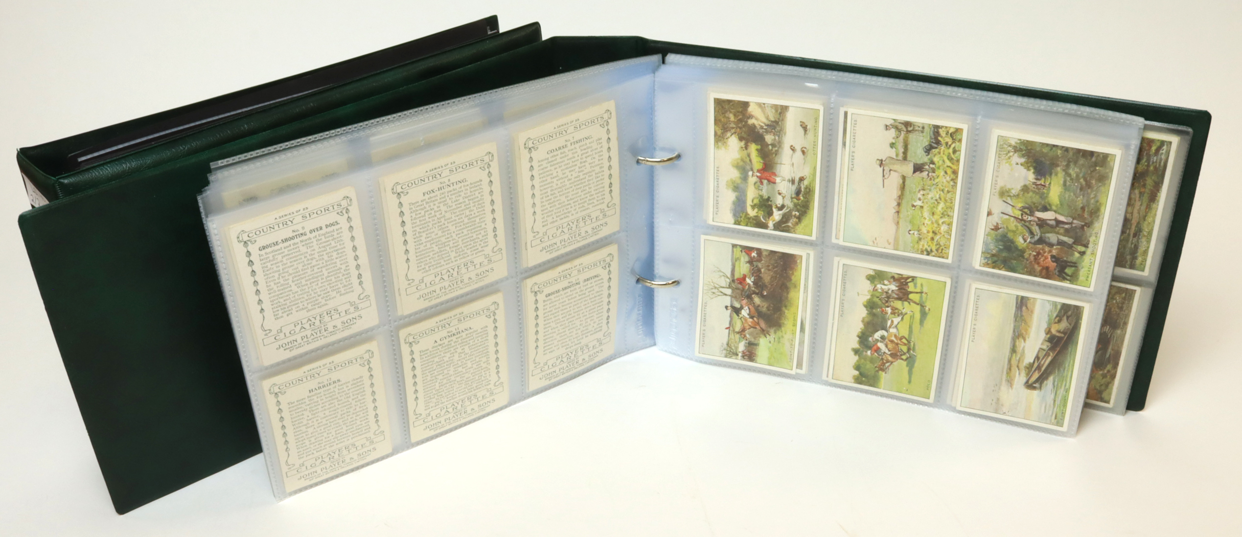 Collection of 25 complete sets of cards contained in 2 modern albums, one contains 16 sets of