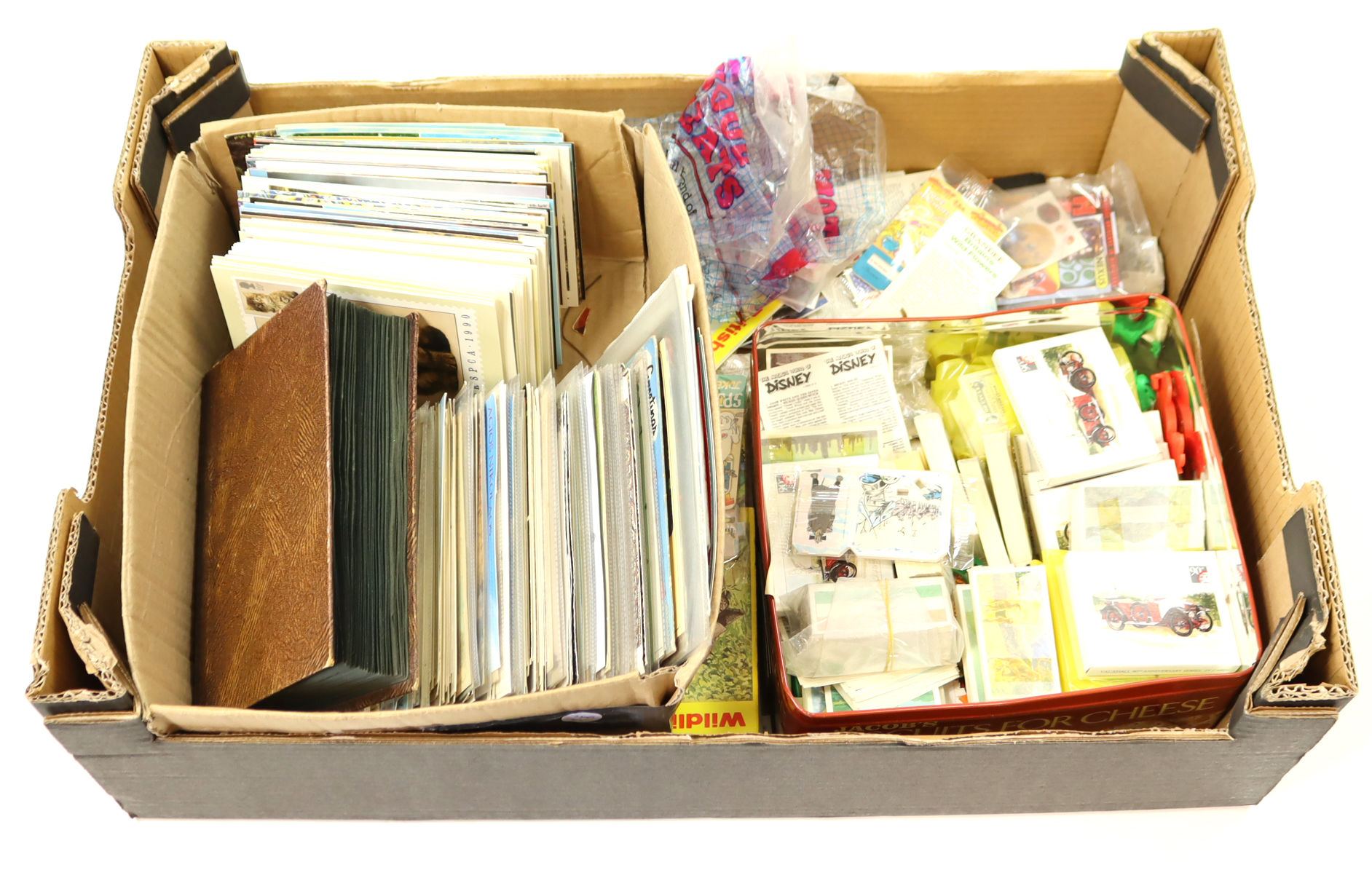 Banana box of various Trade Cards, Tea Cards and a few cigarette cards, plus a box of various