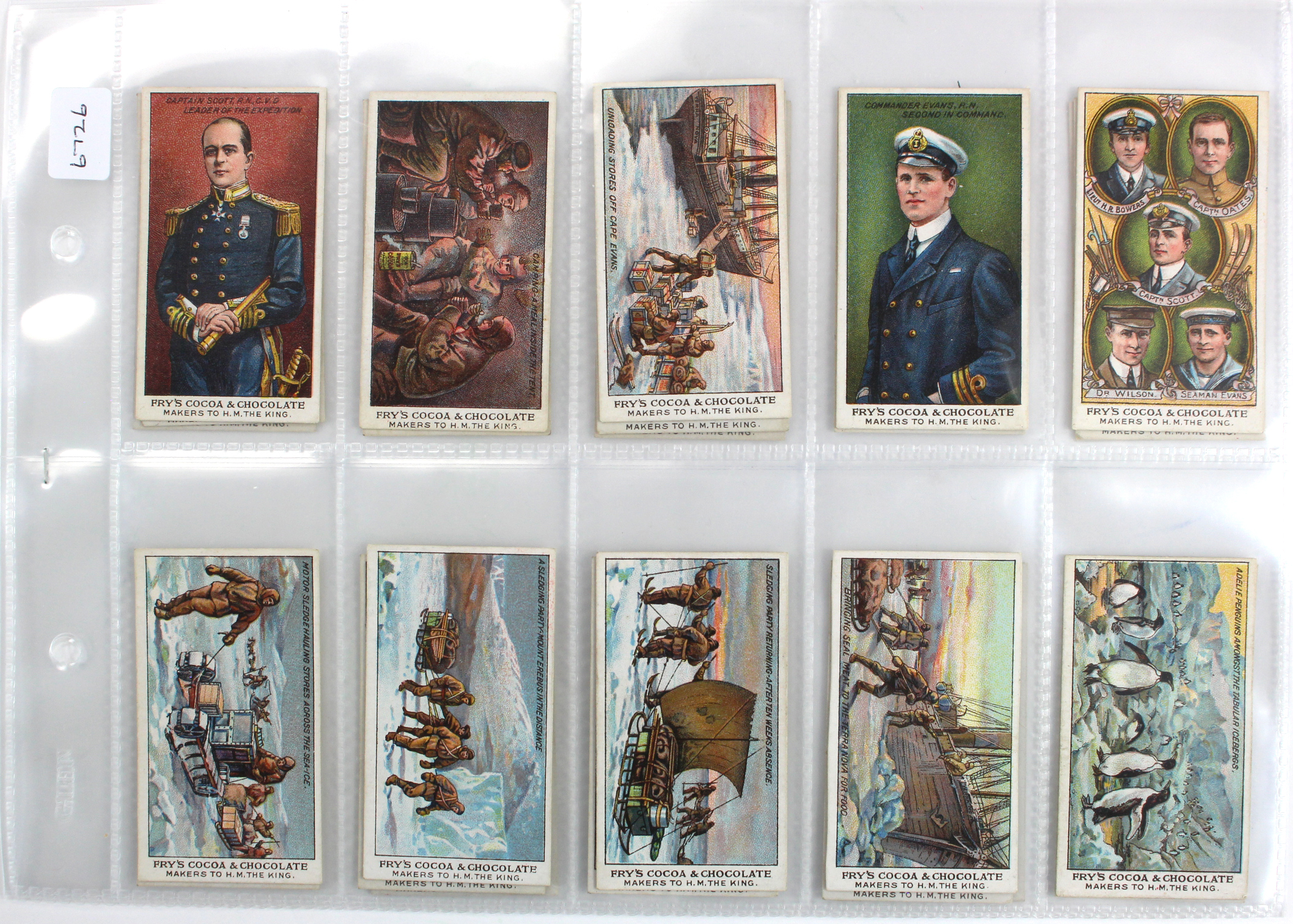 Fry's - With Captain Scott at the South Pole, complete set in pages, VG - EXC, cat value £400