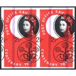 GB - 1961 Post Office Savings Bank 2½d imperforate horizontal unmounted mint pair with spectacular