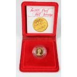 Half Sovereign 1980 Proof FDC cased as issued