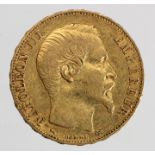 France gold 20F 1855A aVF