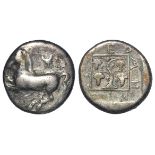 Ancient Greek: Thrace, Maroneia AR Tetradrachm c.386/5-348/7 BC, obverse: Horse rearing to left,