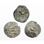 Ancient British Iron Age 'Celtic' (3) Silver Units of the Iceni; ECEN symbol types, 1.07g GF, 1.