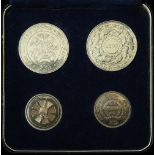 Ceylon (Sri Lanka) Proof Set KM# PS3: 1957, 2x2 coins: 2500 year of Buddhism. 2x 5 Rupees (Ag) +