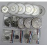 France (15): 4x 1970's silver 50 Francs, 1x 10 Francs 1968; 5x small silver proofs including