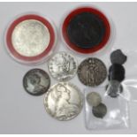 GB & World Coins (12) ancient to modern, including 4x Celtic potin units, Ireland silver 30 Pence