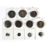Ancient & Hammered (11): 8x Roman bronze coins, mostly Sestertii, low grade, plus 3x English
