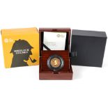 Fifty Pence 2019 "Sherlock Holmes" gold Proof aFDC boxed as issued