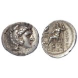 Ancient Greek: Kingom of Syria, Seleucus I Nicator, in the name of Antiochus I Soter, AR Tetradrachm