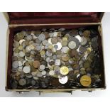World Coins & Tokens, near 10KG in a suitcase.