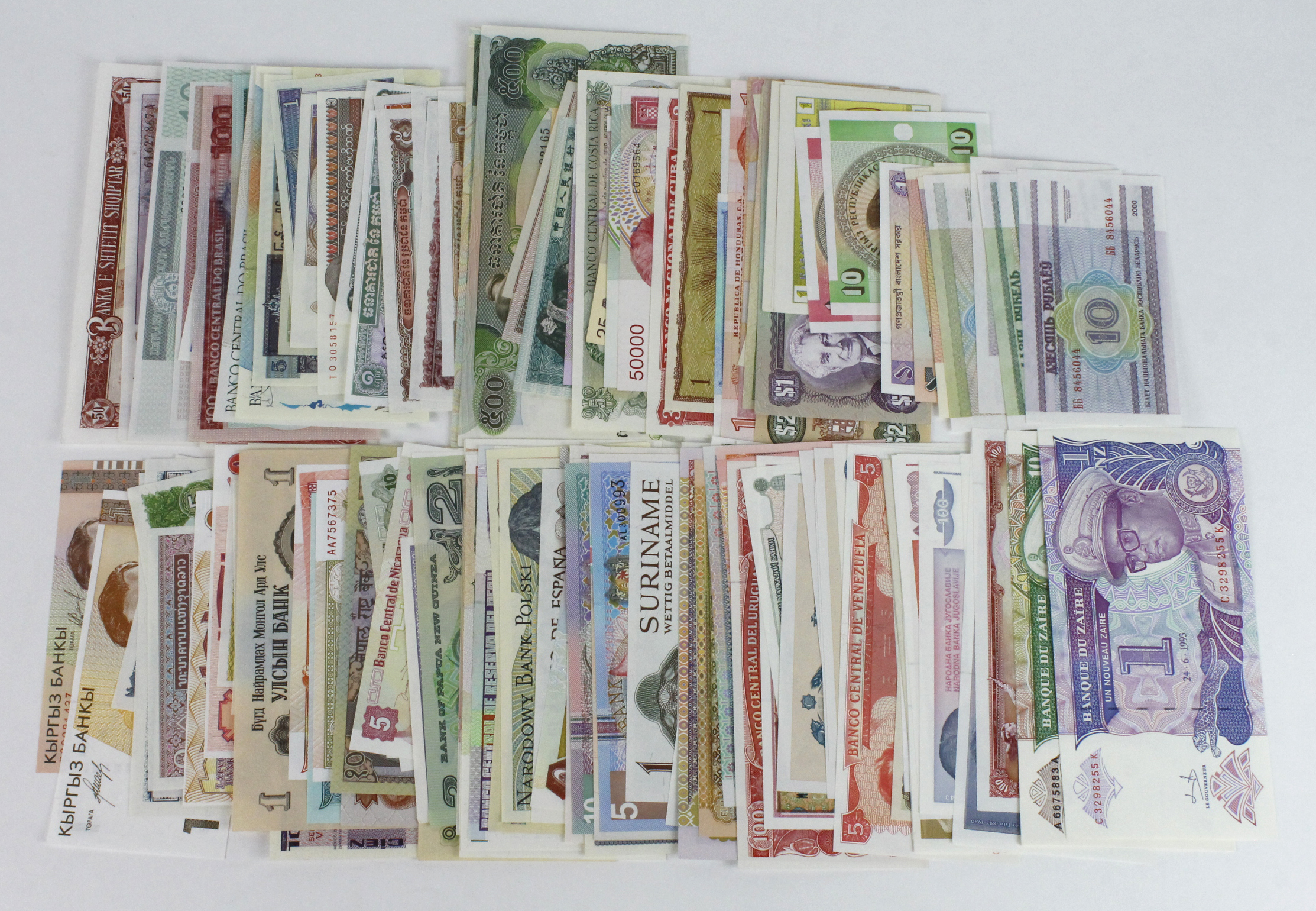 World (178), a large collection of World notes, all different and all Uncirculated or about, no
