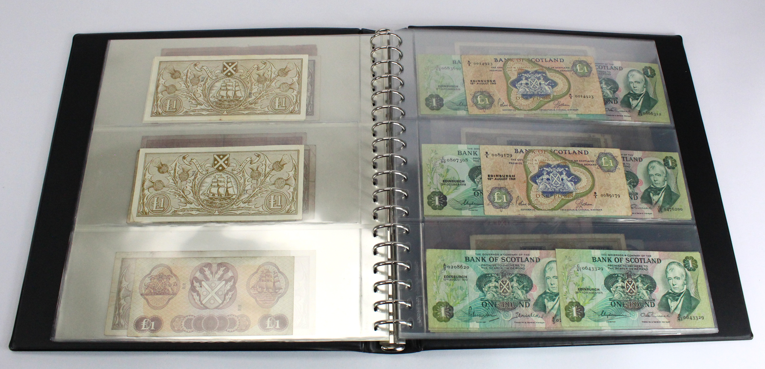 Scotland, Bank of Scotland (50), collection in Lindner album, 20 Pounds (3) date range 1963 - - Image 5 of 15