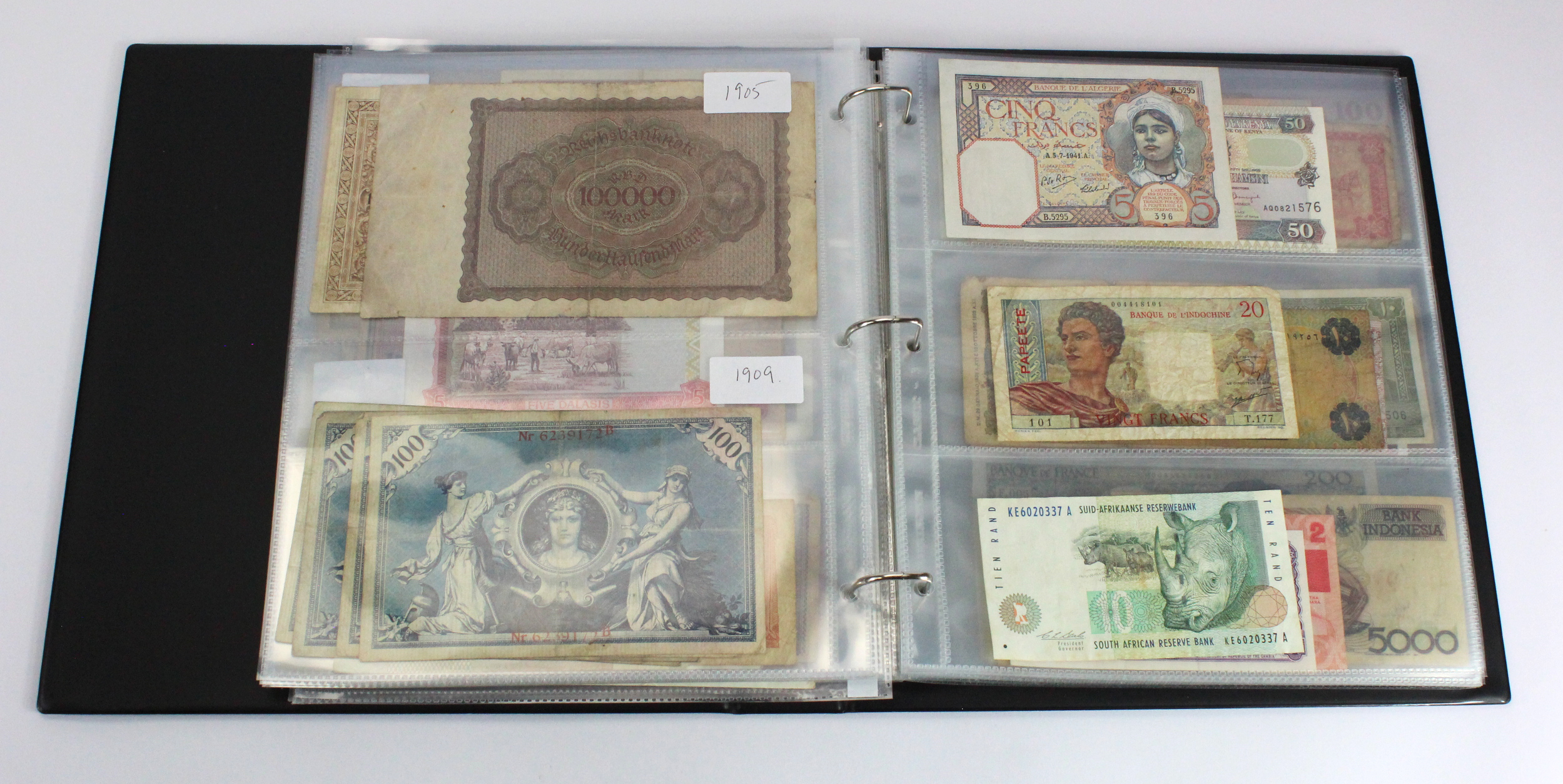 World (200), an interesting collection in Banknote album, Belgium, UAE, Japan, Malta, Belize, Bank - Image 22 of 41