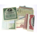 Bonds, Share Certificates (5) and Cheques (61), a good group from the 19th Century and early 20th