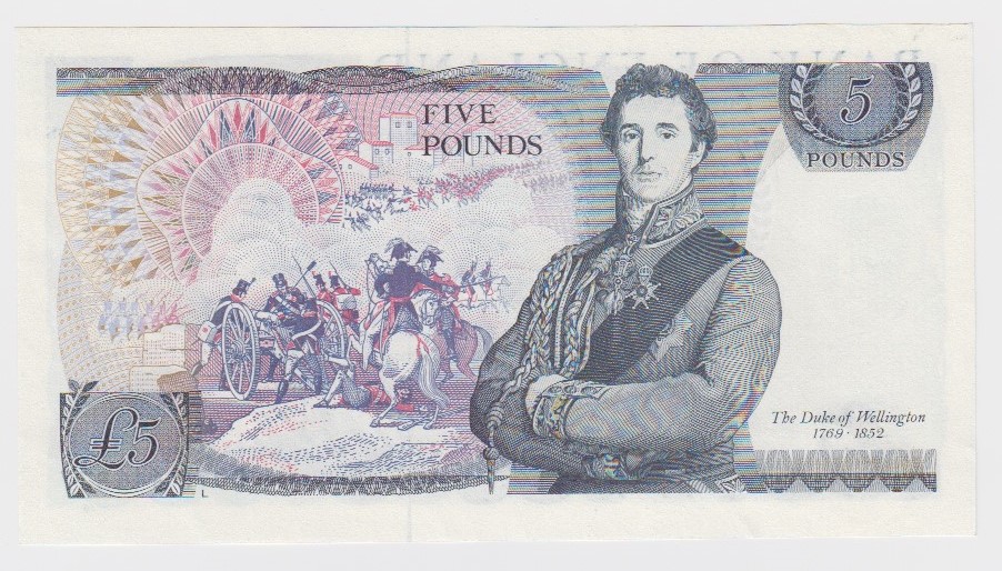 ERROR Somerset 5 Pounds issued 1980, scarce LAST RUN 'DU72' error missing signature, serial DU72 - Image 2 of 2