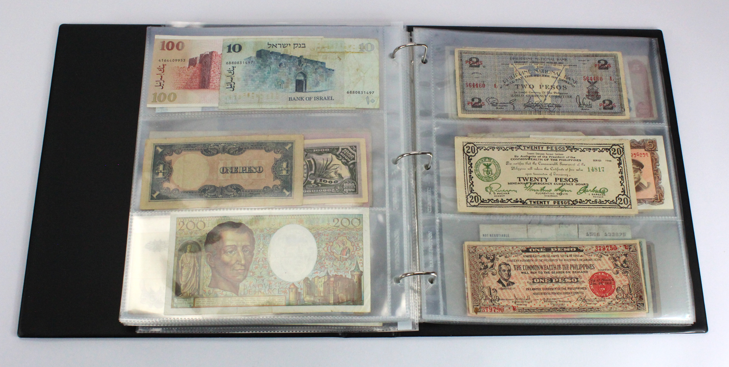 World (200), an interesting collection in Banknote album, Belgium, UAE, Japan, Malta, Belize, Bank - Image 29 of 41