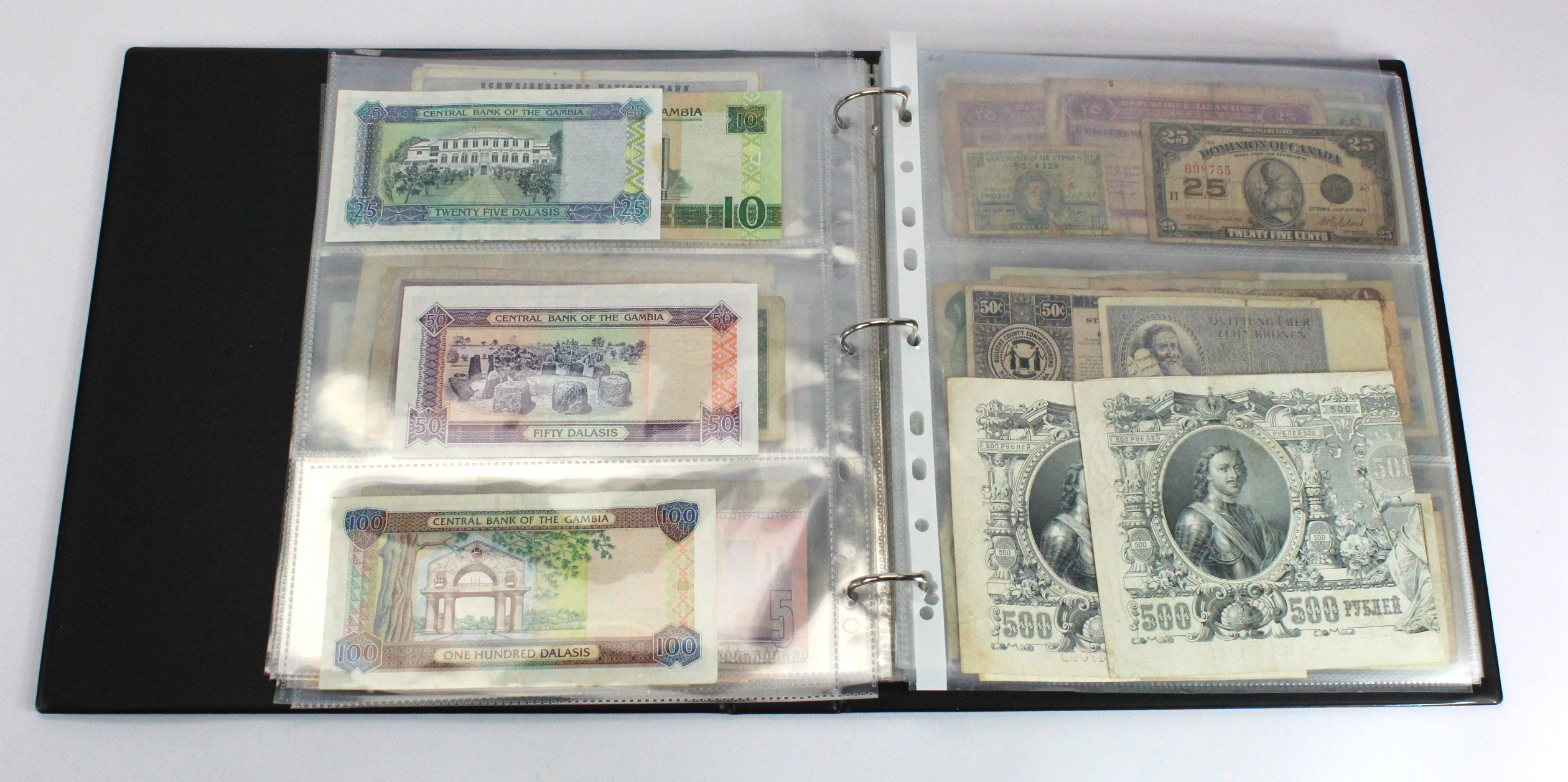 World (200), an interesting collection in Banknote album, Belgium, UAE, Japan, Malta, Belize, Bank - Image 10 of 41