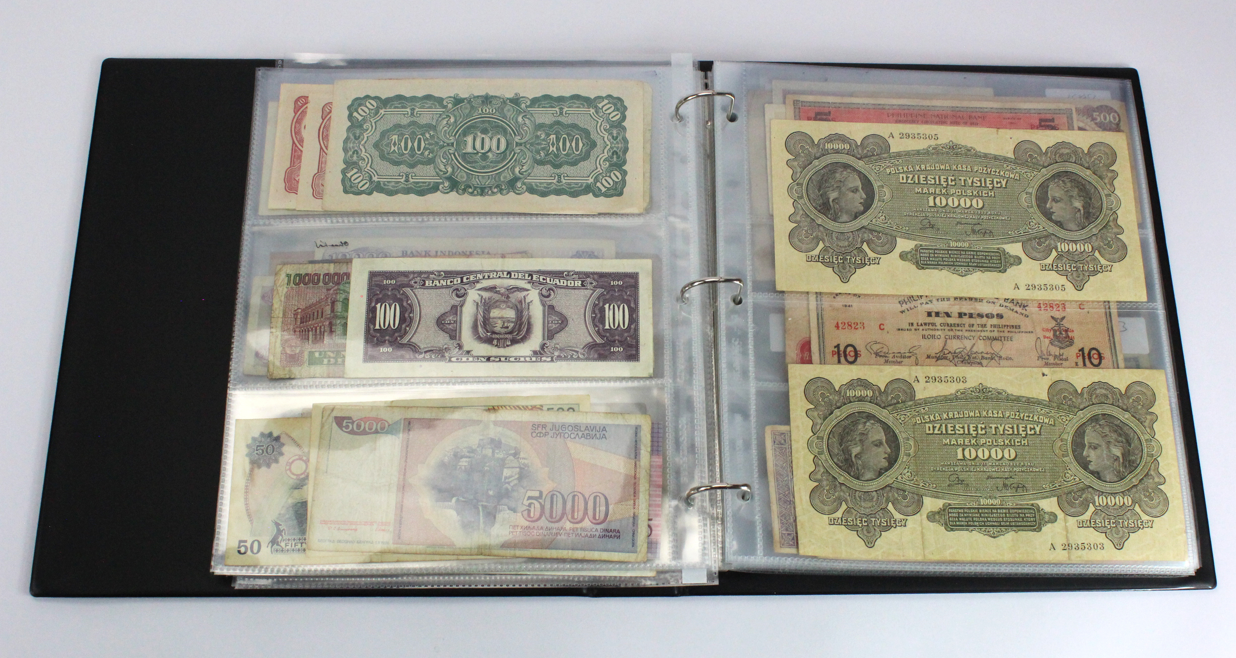 World (200), an interesting collection in Banknote album, Belgium, UAE, Japan, Malta, Belize, Bank - Image 17 of 41