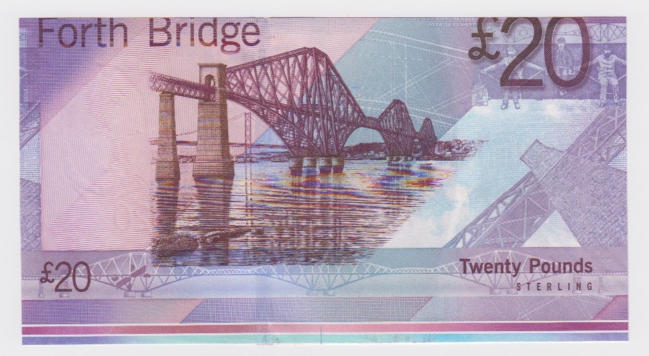 Scotland ERROR 20 Pounds dated 17th September 2007, a very rare miscut error on this Bank of - Image 2 of 2