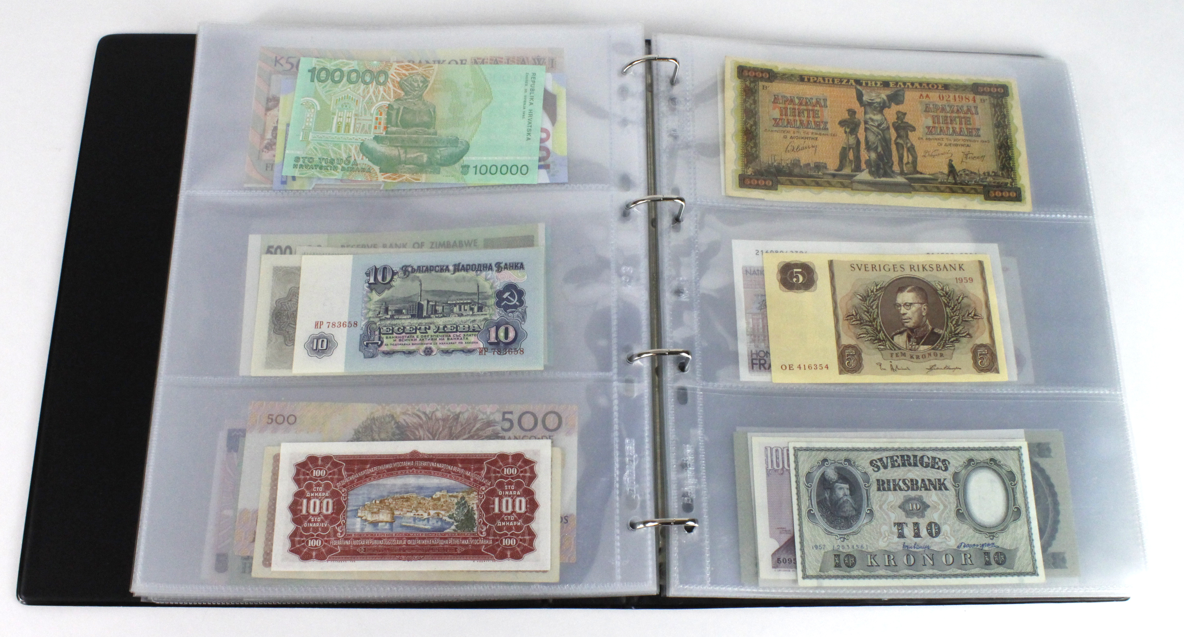 World (163), in banknote album including Bahamas, Spain, Sweden, Netherlands, Algeria, Macau, - Image 38 of 57