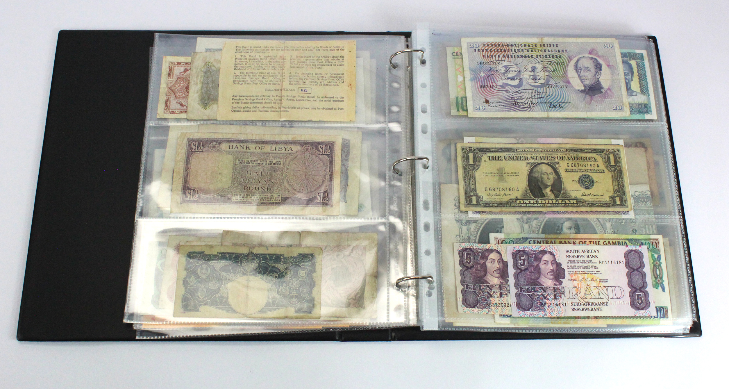 World (200), an interesting collection in Banknote album, Belgium, UAE, Japan, Malta, Belize, Bank - Image 8 of 41