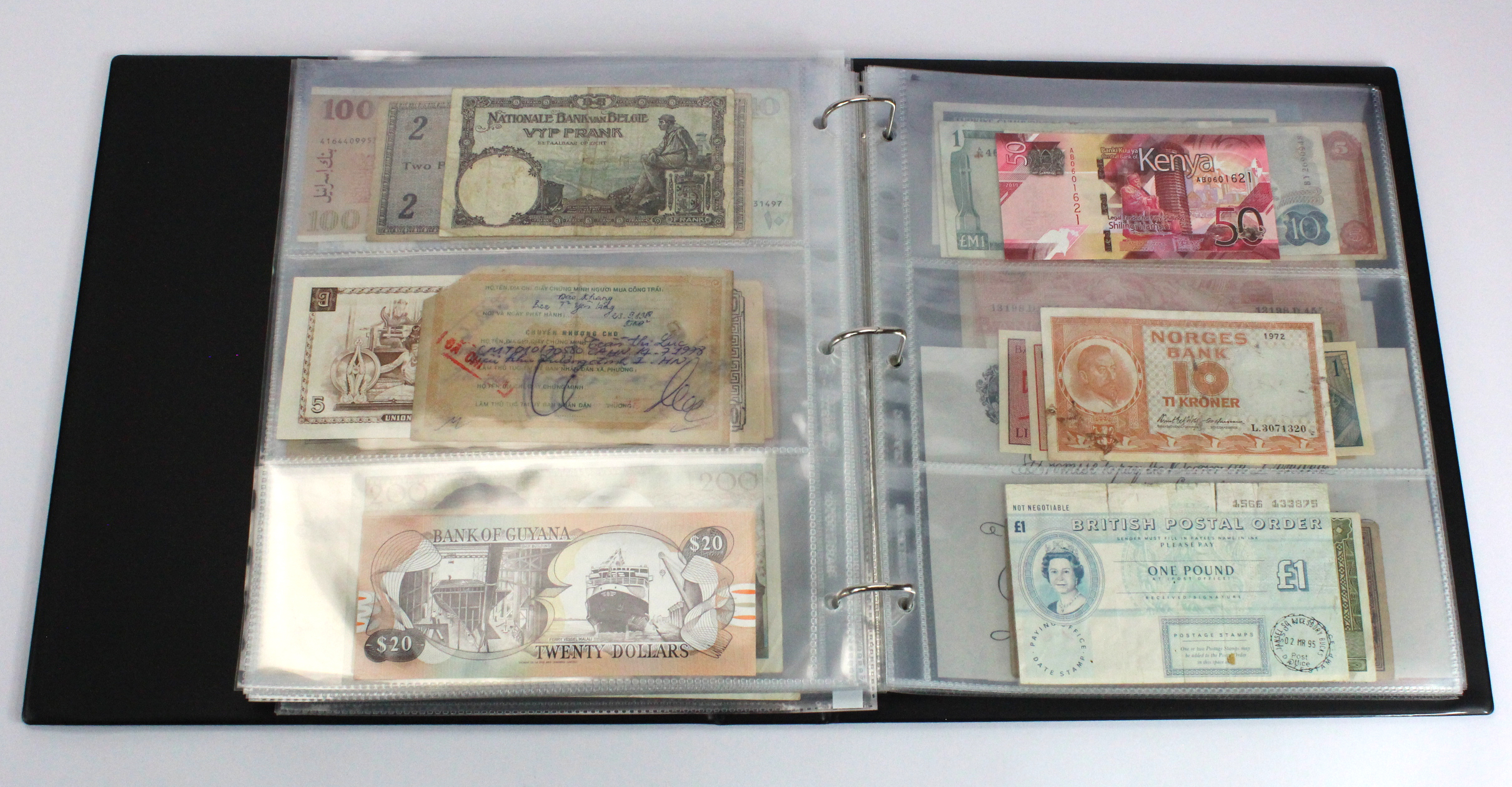 World (200), an interesting collection in Banknote album, Belgium, UAE, Japan, Malta, Belize, Bank - Image 31 of 41