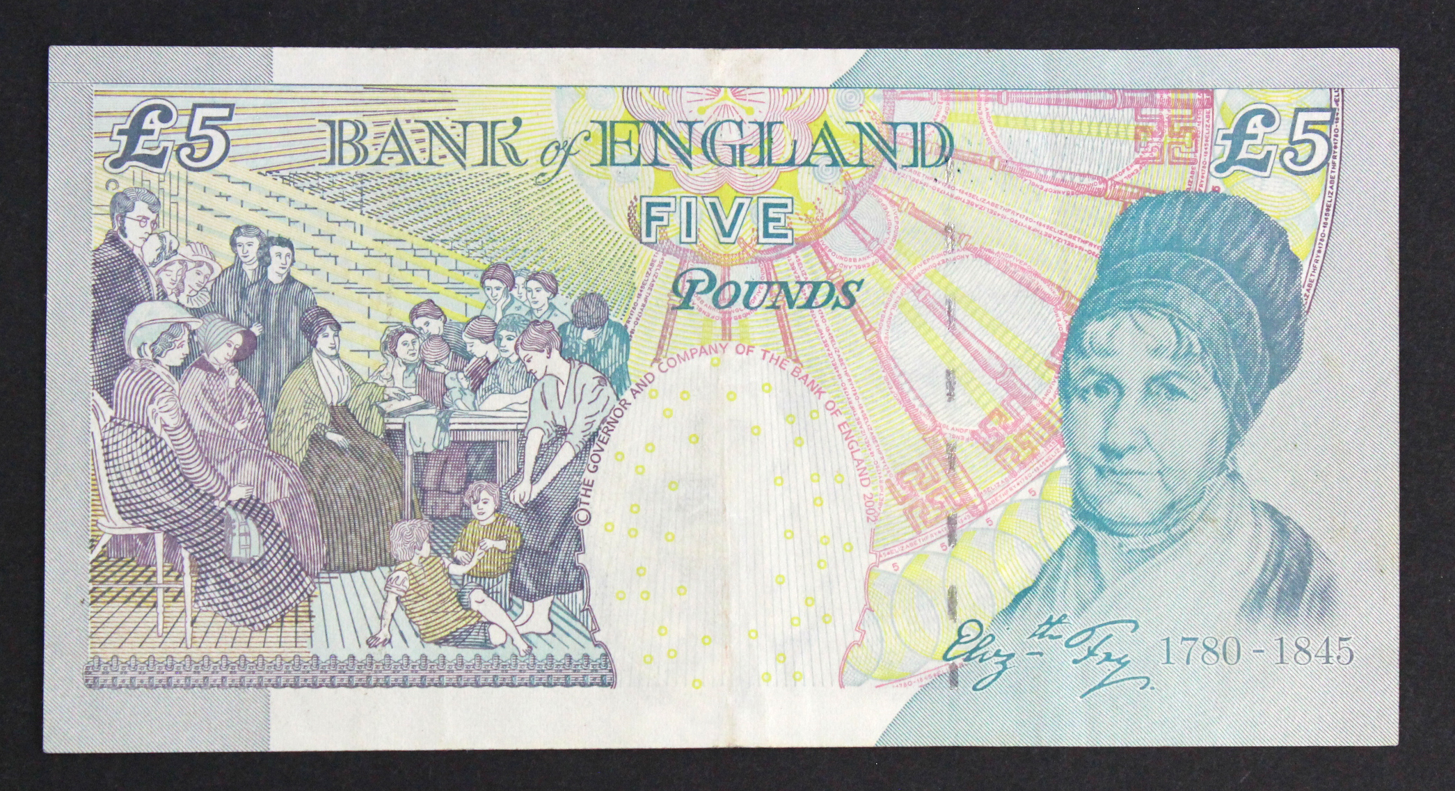 ERROR Lowther 5 Pounds issued 2002, a very unusual HOLOGRAM error, silver foil hologram visible in 2 - Image 2 of 2