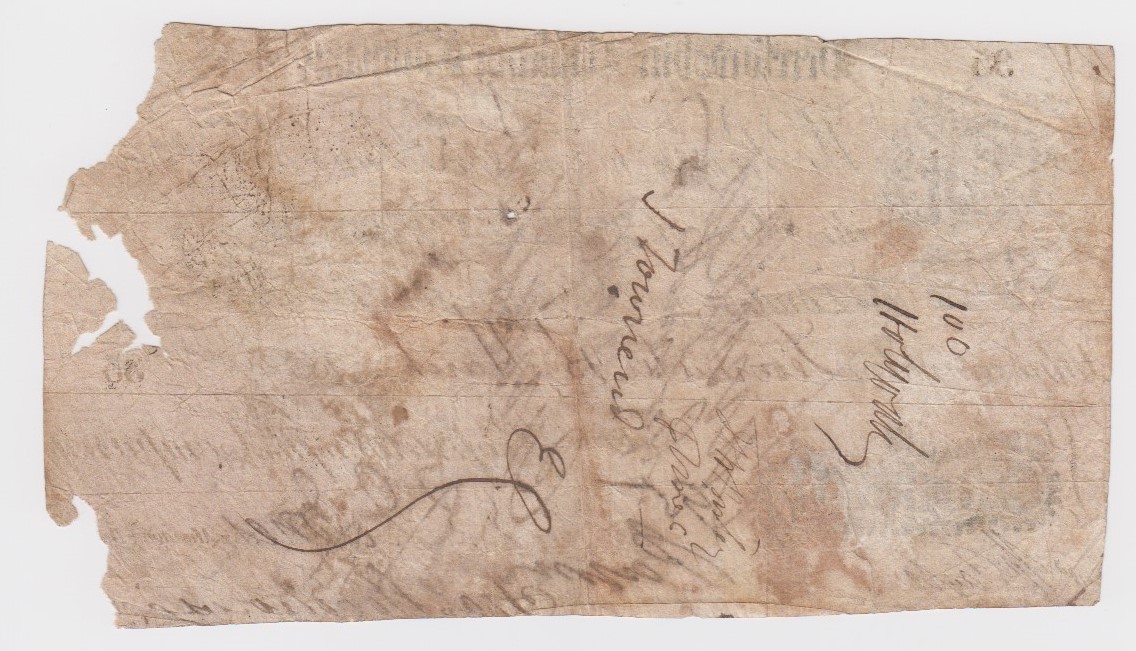 Herefordshire Banking Company 20 Pounds dated 15th March 1838, serial No. 35 for the Proprietors - Image 2 of 2