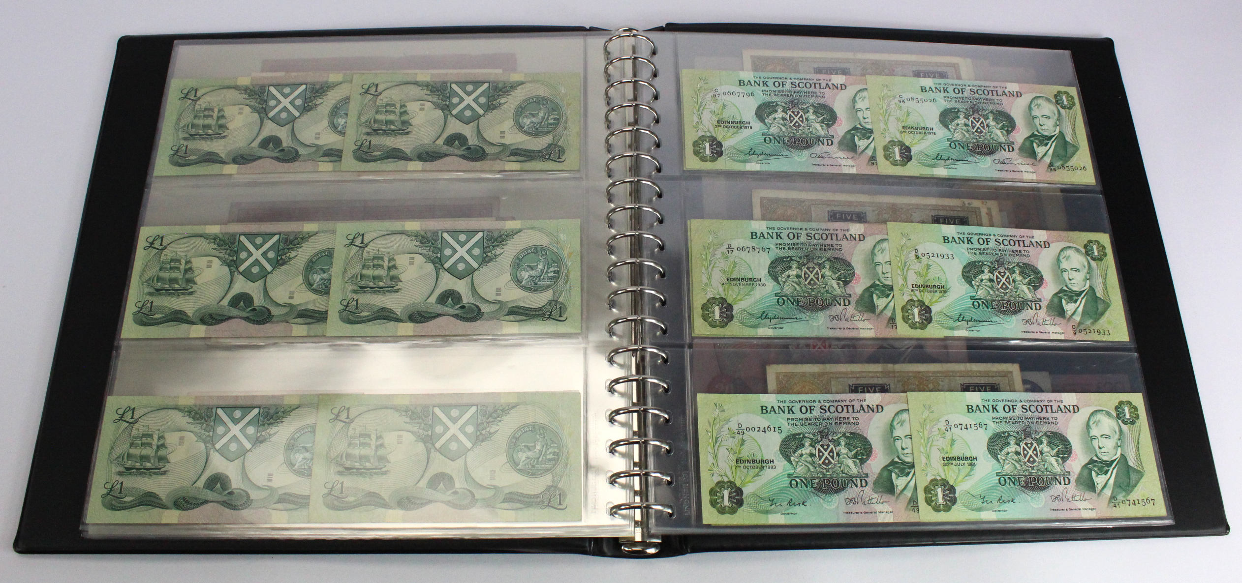 Scotland, Bank of Scotland (50), collection in Lindner album, 20 Pounds (3) date range 1963 - - Image 7 of 15